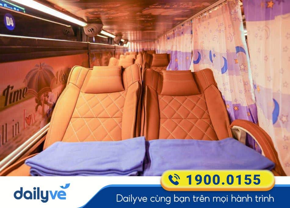 Xe giường đôi 45 chỗ của nhà xe Ngọc Cường Hà Giang - Mỹ Đình