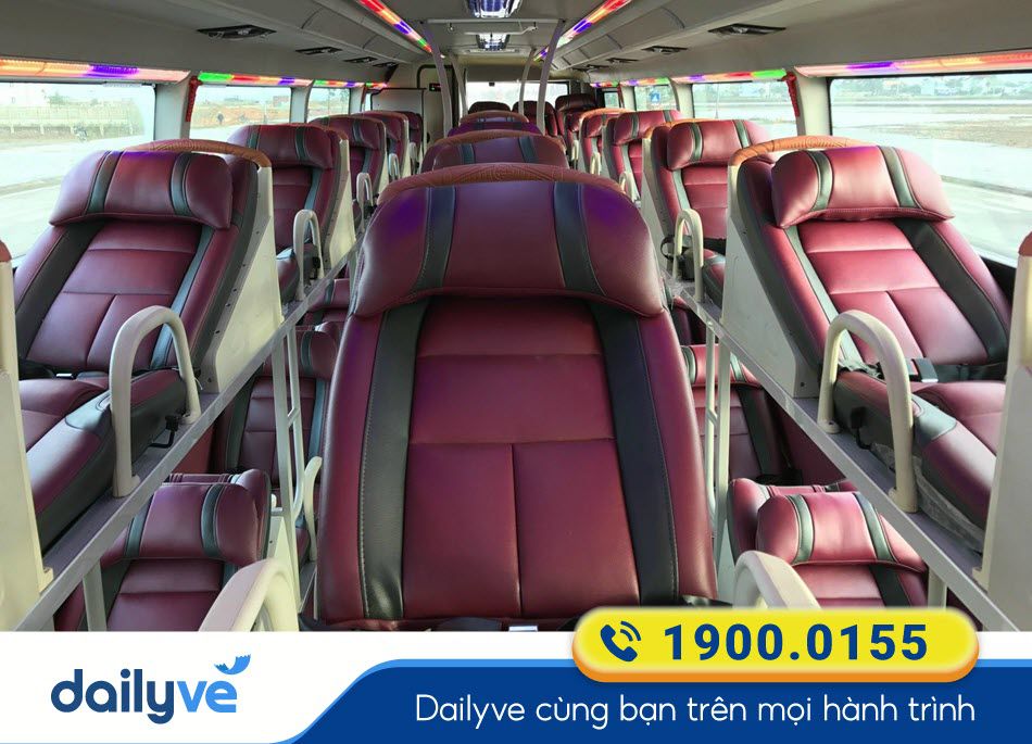 Tiện nghi xe giường nằm 40 chỗ của nhà xe Hiền Phước Sài Gòn