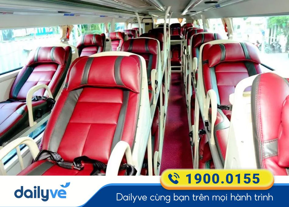 Nội thất xe giường nằm 40 chỗ của nhà xe Đức Thiên Kiên Giang