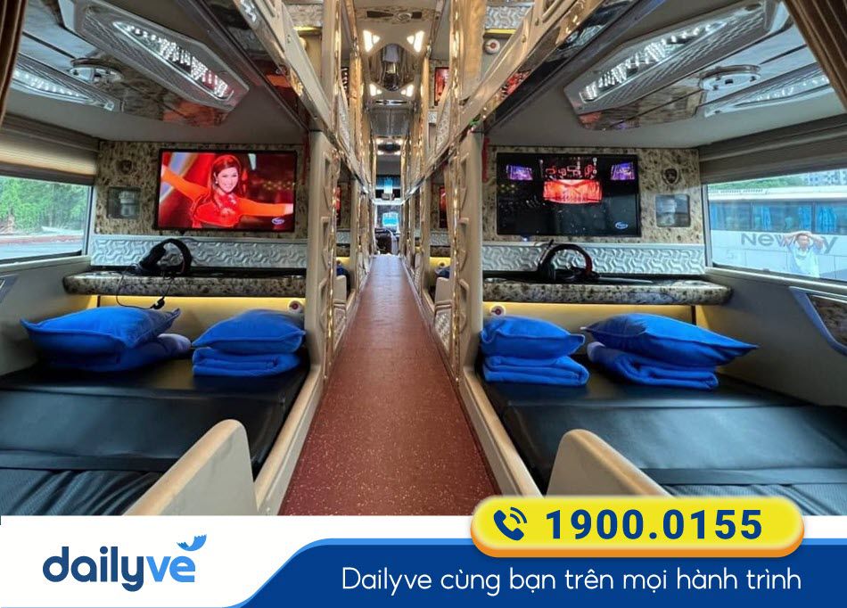 Tiện nghi xe Limousine 22 phòng của nhà xe Hùng Cúc đi Vinh