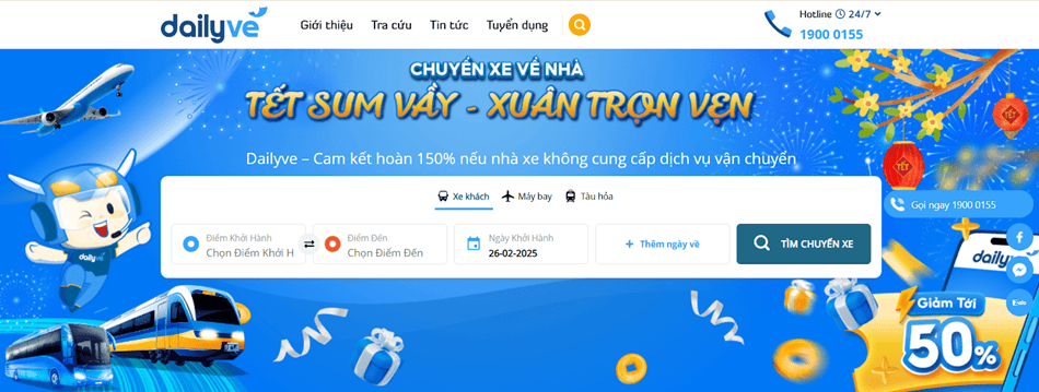 Cách đặt vé tại Dailyve