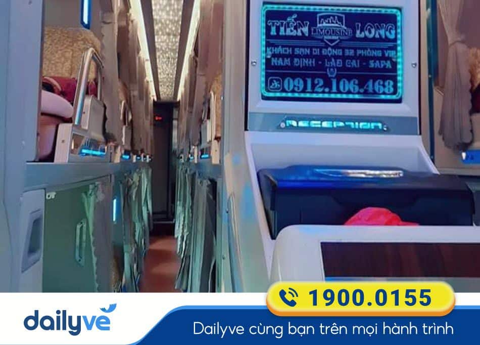 Nội thất xe giường nằm Limousine 32 phòng của nhà xe Tiến Long