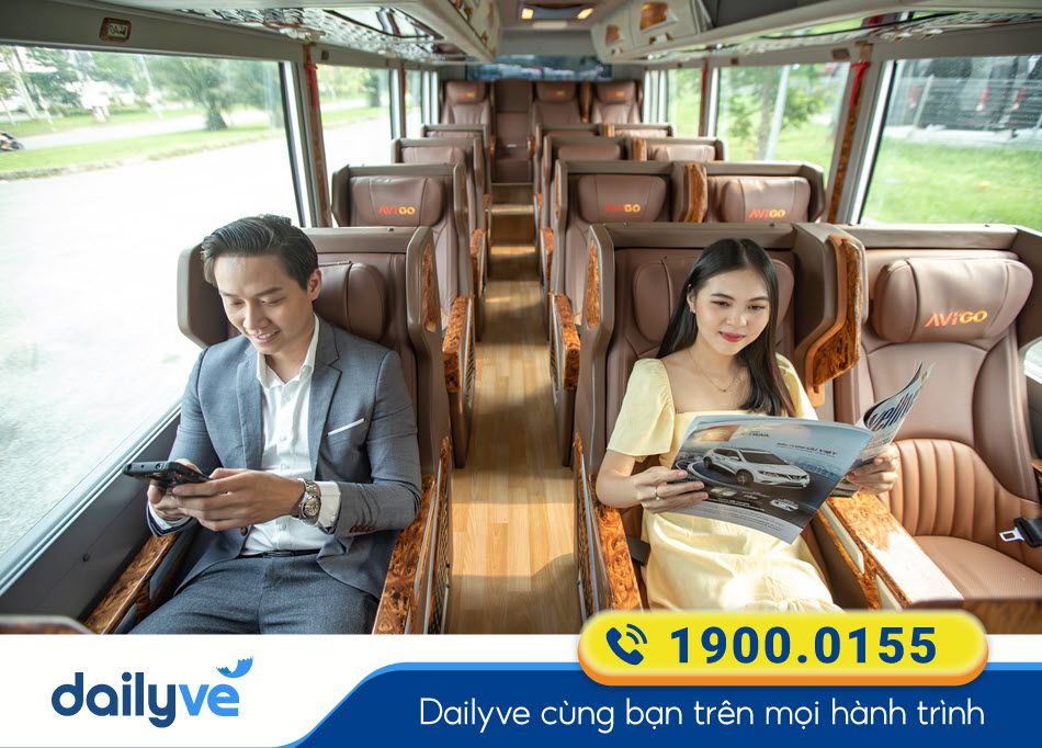 Nội thất xe Limousine 18 chỗ sang trọng của nhà xe Avigo