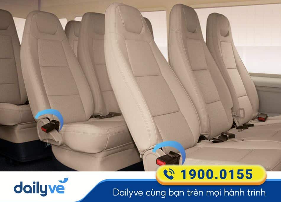 Tiện ích xe ghế 16 chỗ của nhà xe Bắc Hà Ninh Bình