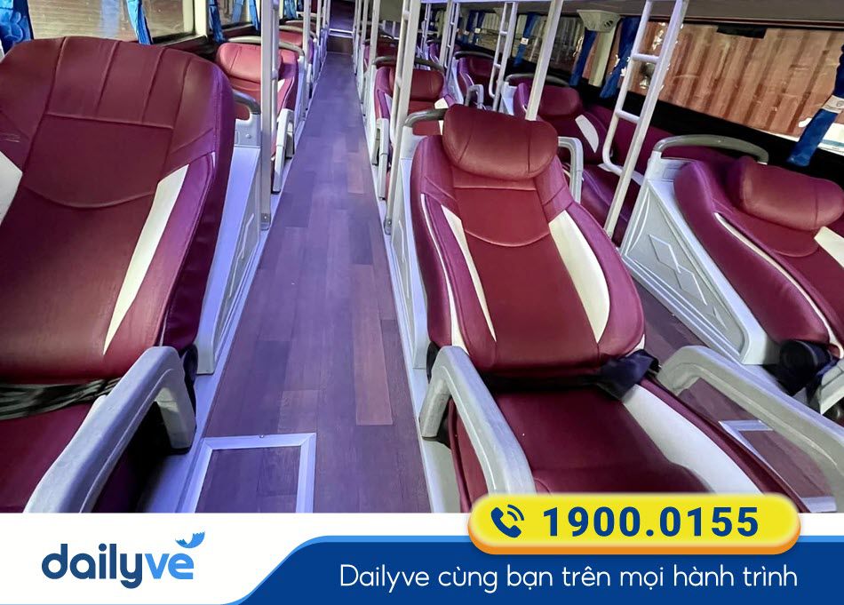 Tiện ích xe giường nằm 38 chỗ đời mới của xe khách Đức Luận Quảng Ninh