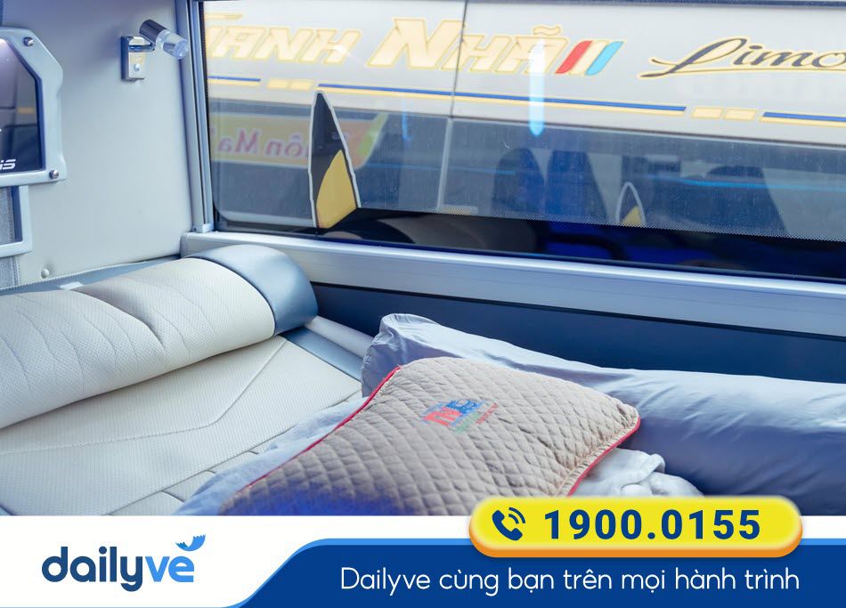 Nội thất xe giường nằm 24 phòng của nhà xe Thanh Nhã Đắk Lắk