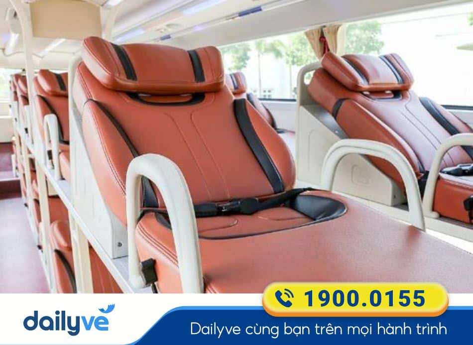 Tiện nghi xe giường nằm 40 chỗ của nhà xe Hiếu Vinh