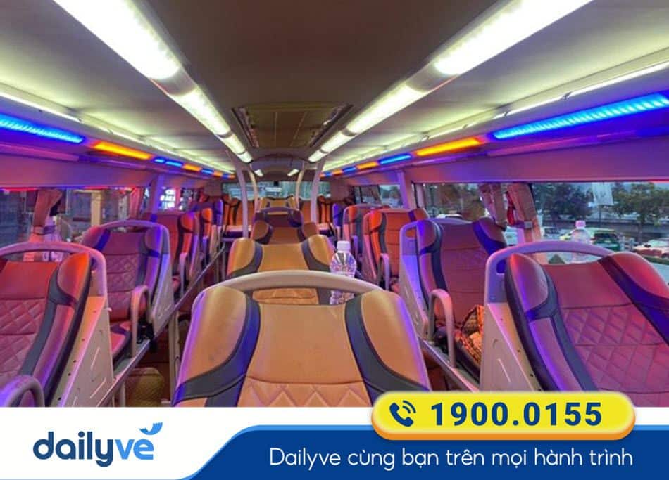 Nội thất xe giường nằm 40 chỗ của nhà xe Minh Anh Đắk Lắk