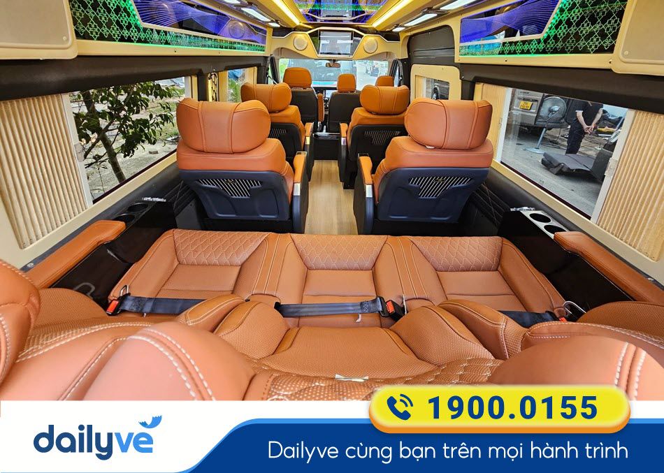 Tiện ích xe Limousine 9 chỗ của nhà xe Tú Nhi Bình Phước